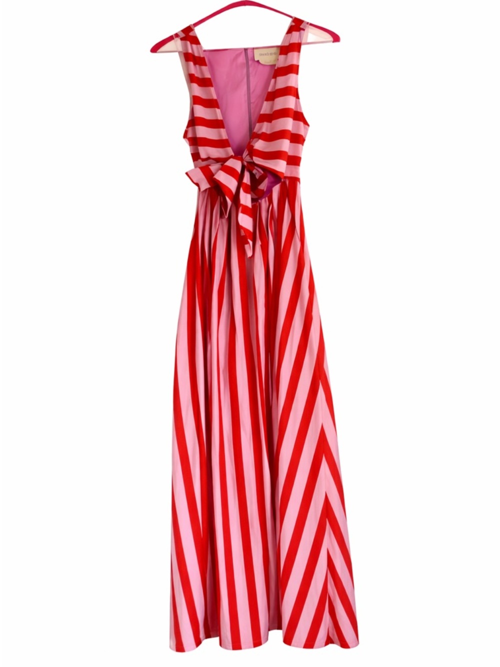 Anthropologie brand BHLDN Red and Pink Striped Dress